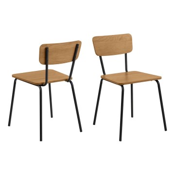Silla de comedor CARYS, 1 unidad, roble