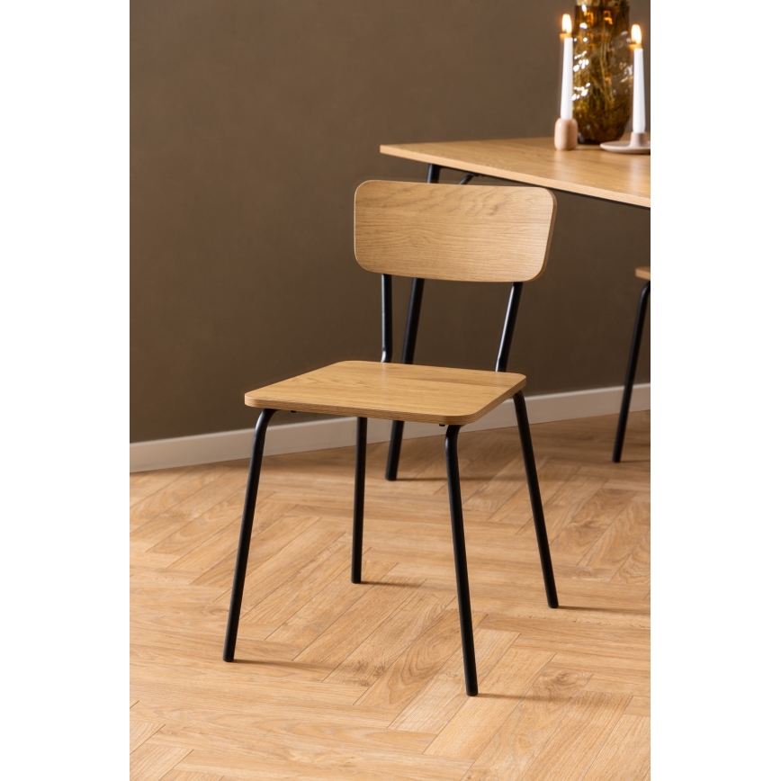 Silla de comedor CARYS, 1 unidad, roble