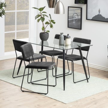 Silla de comedor COLE 1 pz gris oscuro