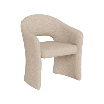 Silla de comedor con reposabrazos TORI beige