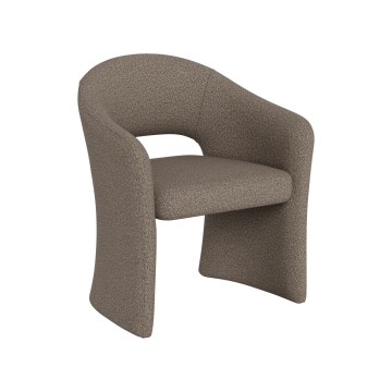 Silla de comedor con reposabrazos TORI taupe