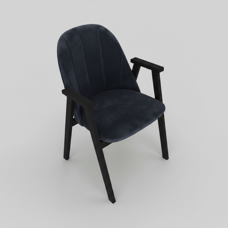 Silla de comedor GARDA negra/antracita