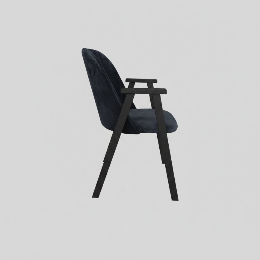 Silla de comedor GARDA negra/antracita