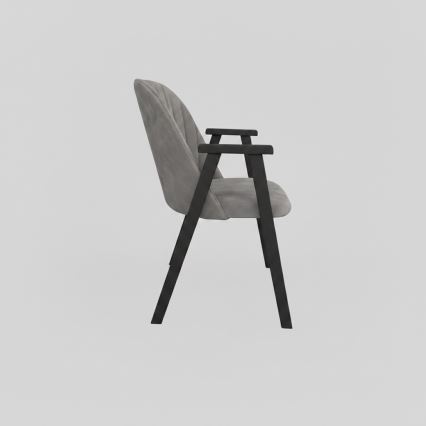 Silla de comedor GARDA negra/gris