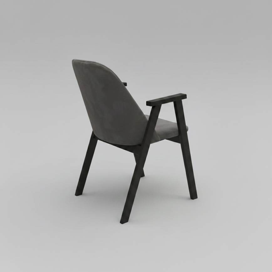Silla de comedor GARDA negra/gris