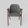 Silla de comedor GARDA nogal/gris