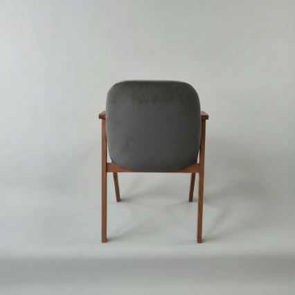 Silla de comedor GARDA nogal/gris