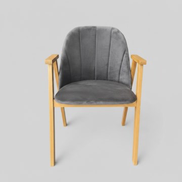 Silla de comedor GARDA roble/gris