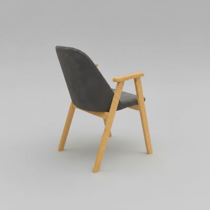Silla de comedor GARDA roble/gris
