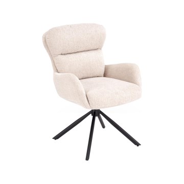 Silla de comedor giratoria FIER, 1 unidad, beige