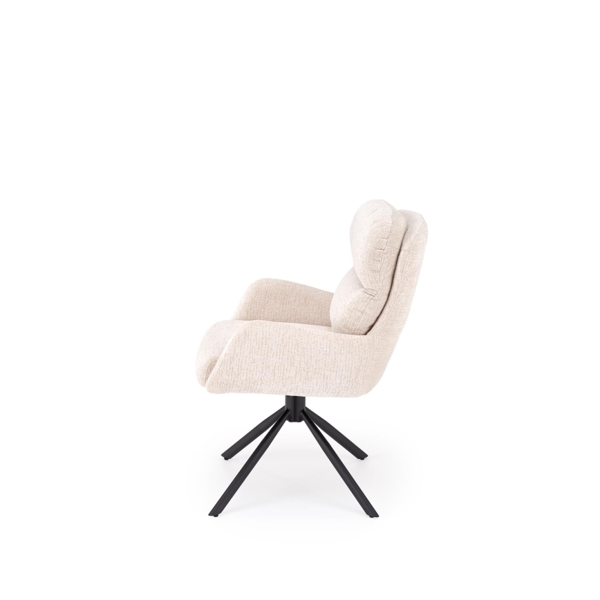 Silla de comedor giratoria FIER, 1 unidad, beige