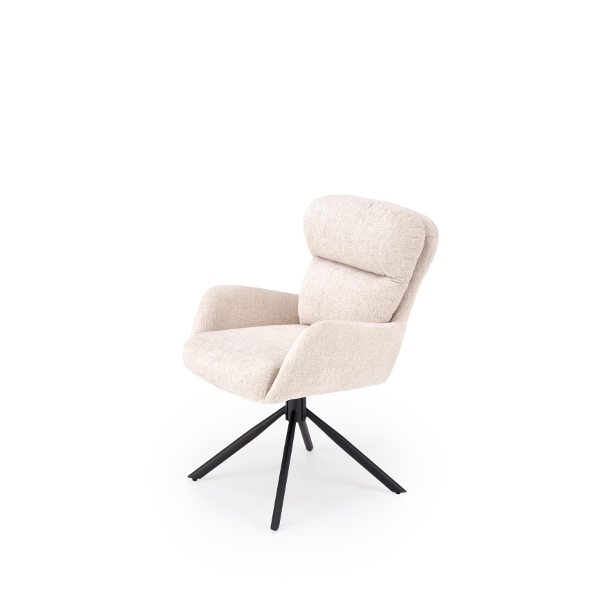 Silla de comedor giratoria FIER, 1 unidad, beige