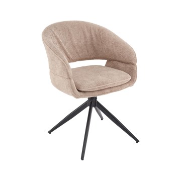 Silla de comedor giratoria LIND 1 unidad beige