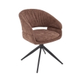 Silla de comedor giratoria LIND 1 unidad marrón