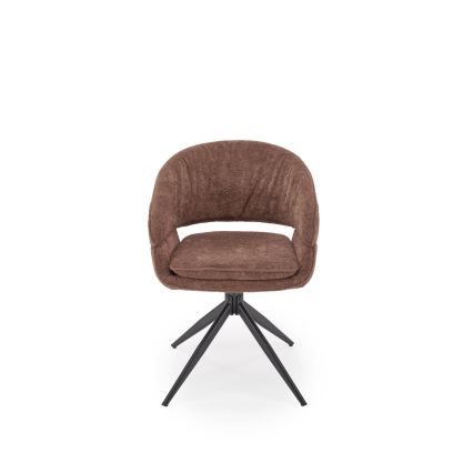 Silla de comedor giratoria LIND 1 unidad marrón