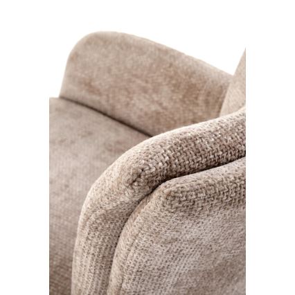 Silla de comedor giratoria NUVO 1 ud beige/negra