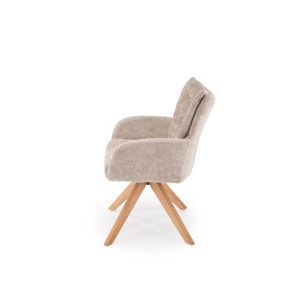 Silla de comedor giratoria NUVO 1 unidad beige/marrón