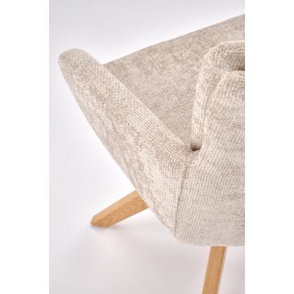 Silla de comedor giratoria NUVO 1 unidad beige/marrón