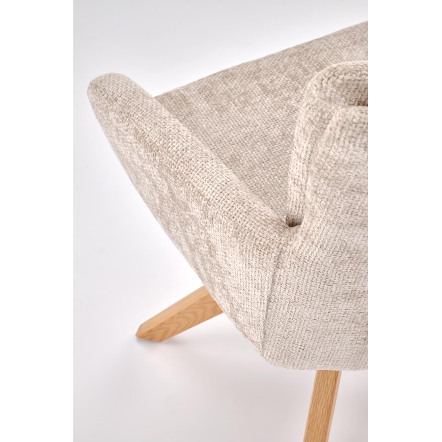 Silla de comedor giratoria NUVO 1 unidad beige/marrón