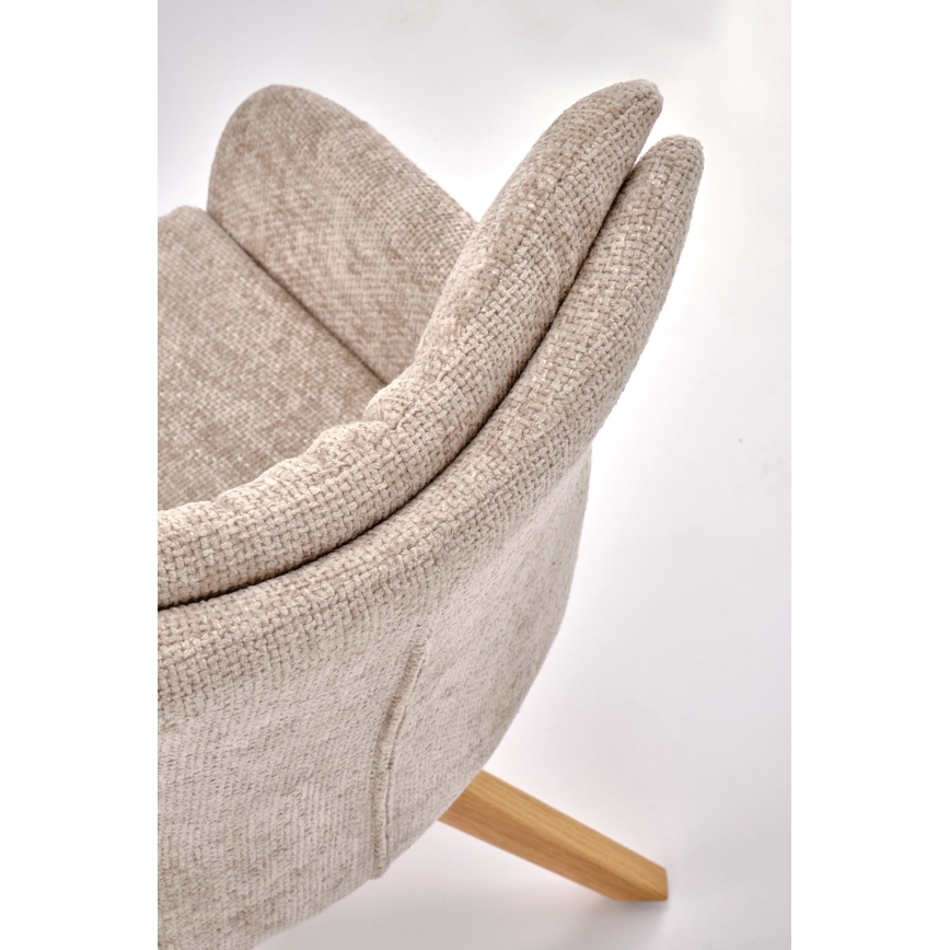 Silla de comedor giratoria NUVO 1 unidad beige/marrón