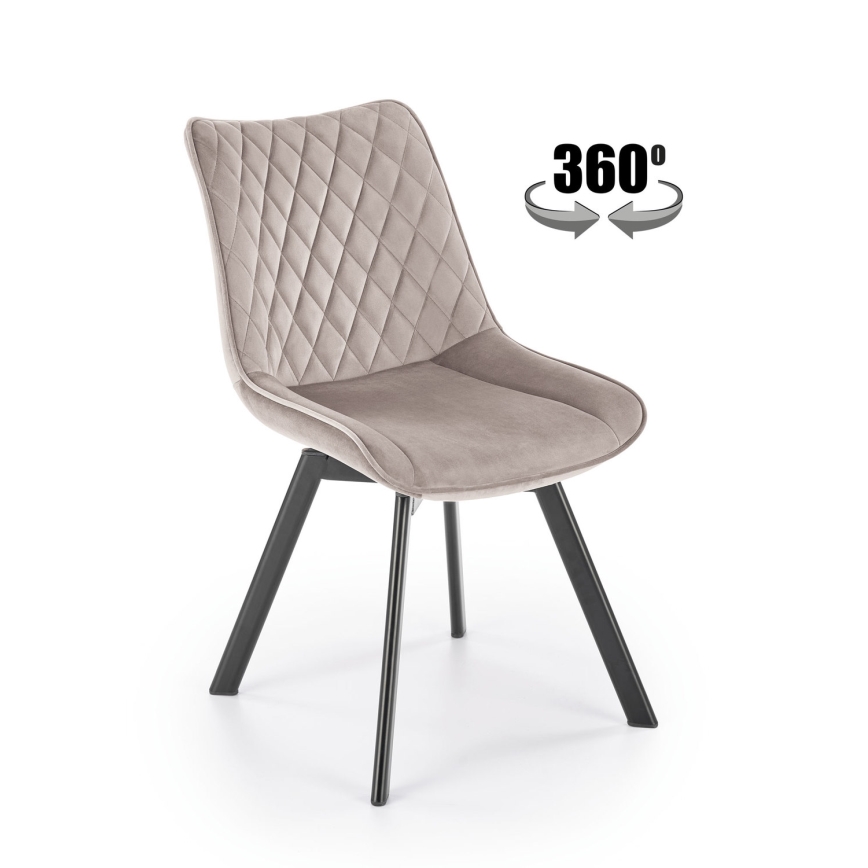 Silla de comedor giratoria OMBRA 1 ud. beige