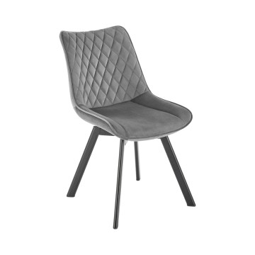 Silla de comedor giratoria OMBRA 1 unidad gris