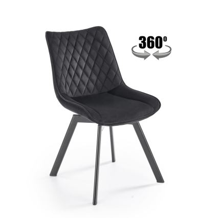 Silla de comedor giratoria OMBRA 1 unidad negra