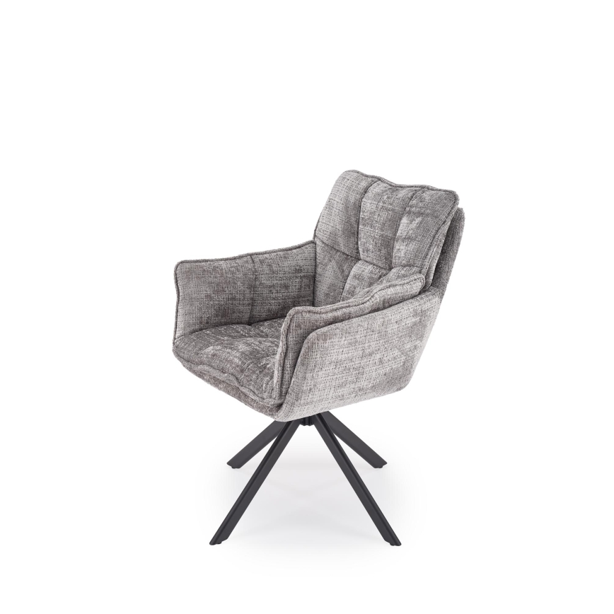 Silla de comedor giratoria VENT 1 ud. gris