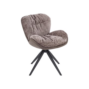 Silla de comedor giratoria VIDA 1 ud. gris