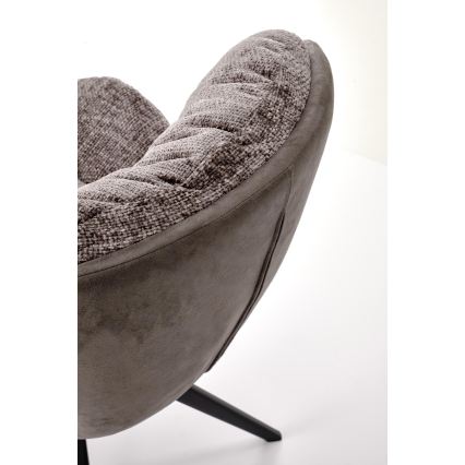 Silla de comedor giratoria VIDA 1 ud. gris