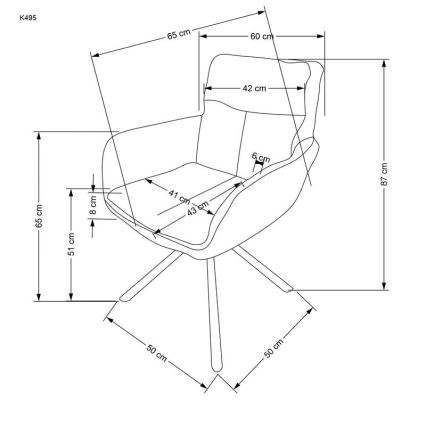 Silla de comedor HALSA, 1 unidad, beige