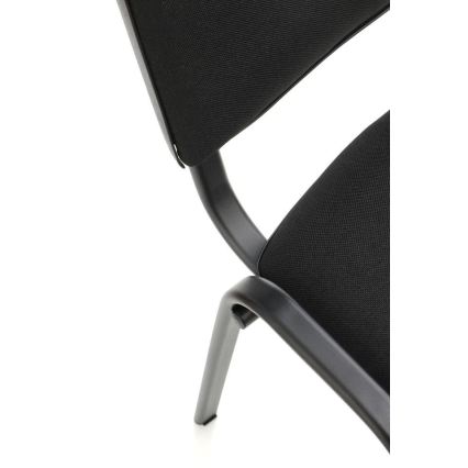 Silla de comedor LUCE, 1 ud., negra