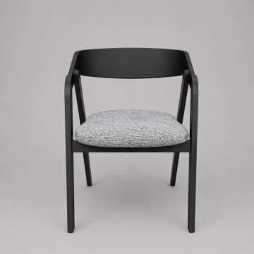Silla de comedor LUSO negra/gris