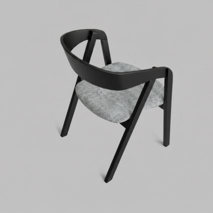 Silla de comedor LUSO negra/gris