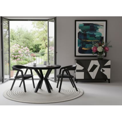 Silla de comedor LUSO negra