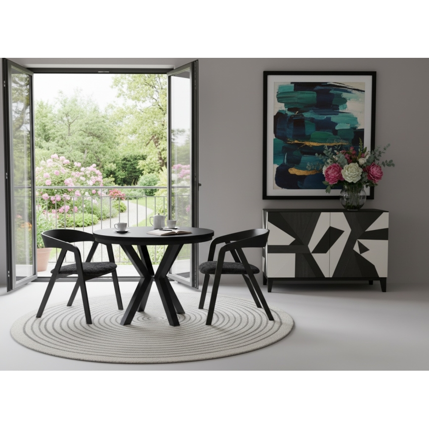 Silla de comedor LUSO negra