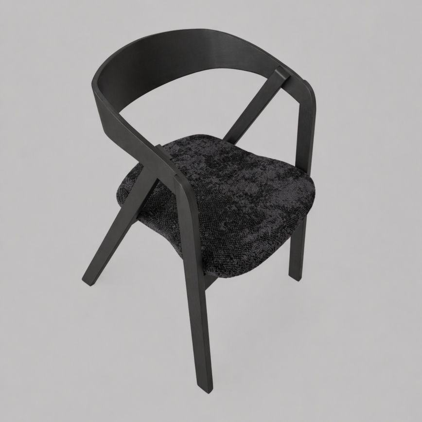Silla de comedor LUSO negra