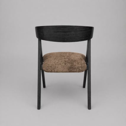 Silla de comedor LUSO negra/marrón