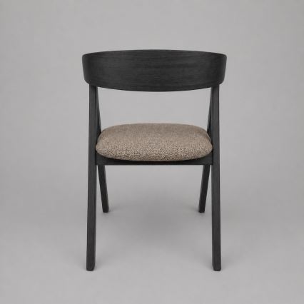 Silla de comedor LUSO negra/marrón