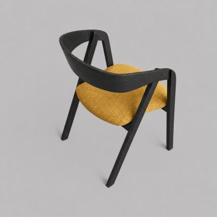 Silla de comedor LUSO negra/naranja
