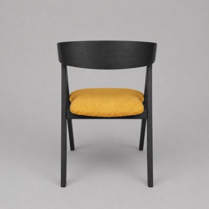 Silla de comedor LUSO negra/naranja