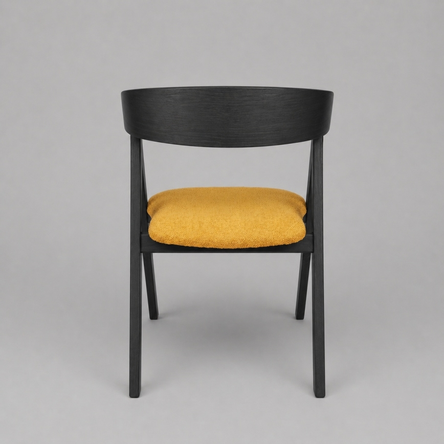 Silla de comedor LUSO negra/naranja