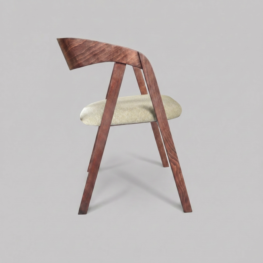 Silla de comedor LUSO nogal/beige