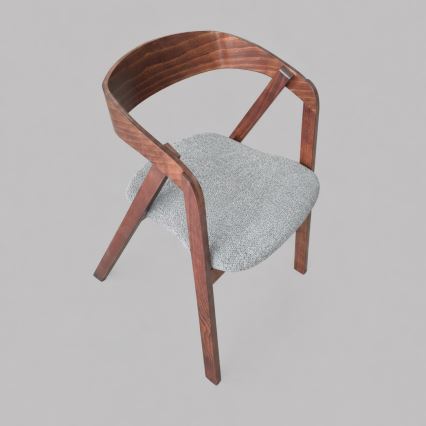 Silla de comedor LUSO nogal/gris