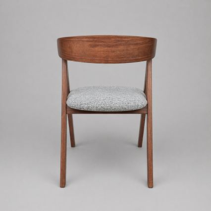 Silla de comedor LUSO nogal/gris