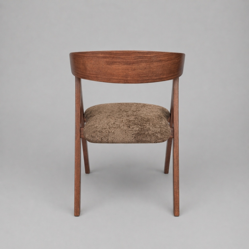 Silla de comedor LUSO nogal/marrón