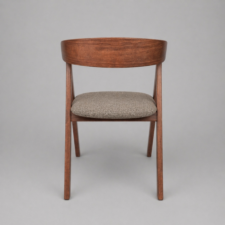 Silla de comedor LUSO nogal/marrón