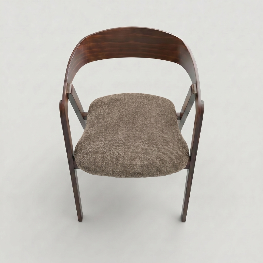 Silla de comedor LUSO nogal/marrón