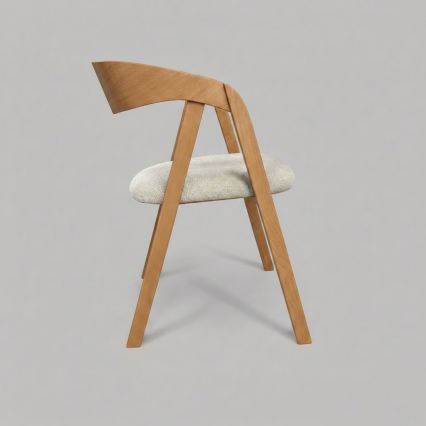 Silla de comedor LUSO roble/beige