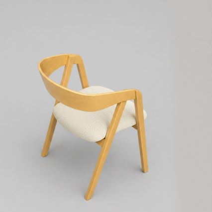 Silla de comedor LUSO roble/beige